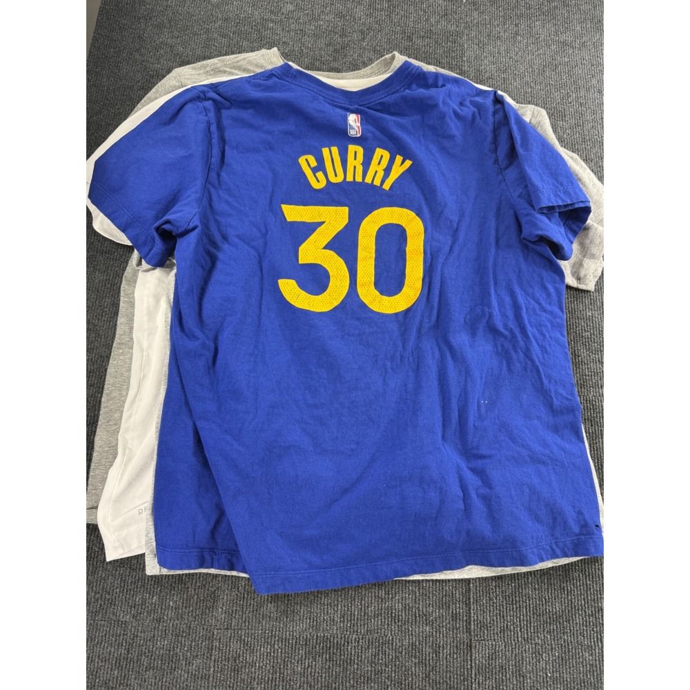 Nike Mens T-Shirt Lot of 4 XL Dri-FIT NBA Curry Mascot Sportswear Grey Blue - Picture 9 of 10